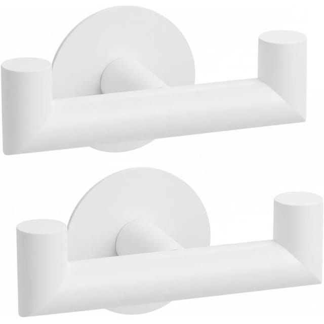 2er Set Doppelte Selbstklebende Wandhaken Edelstahl 304, Transparent, Befestigung Ohne Bohren Für Handtuch