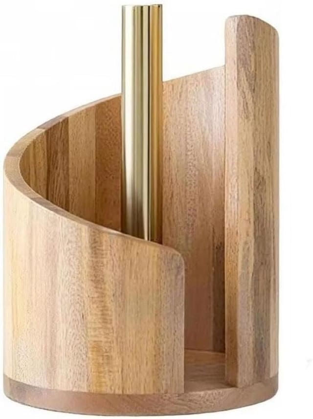 Papierrollenhalter Aus Massivholz 10 Cm, Naturliche Kuchenrollen-halterung Fur Die Kuche