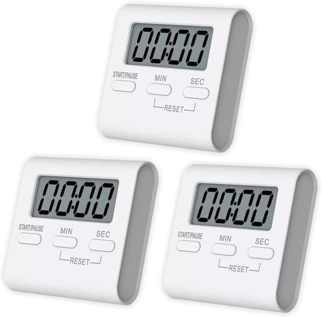 3er Pack Digitale Timer Lernen, Klassenzimmer Kinder Zeitmesser, Küche Backen Büro