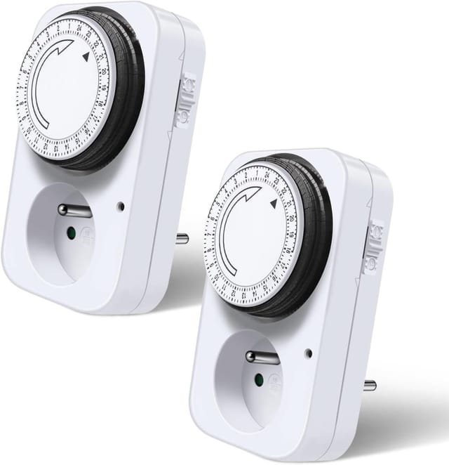 Mechanische Zeitschaltuhr Steckdose 3500w, 15 Minuten Intervall, Zeitschalter Baustelle Büro