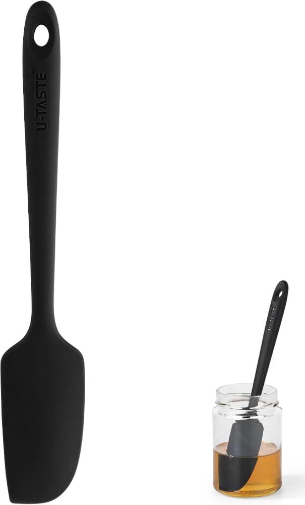 Kleiner Silikonspachtel Dunkel, Hitzebestandig Bis 315 C, Lange 22,7 Cm, Flexibel Kuchenhelfer