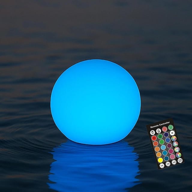 Wiederaufladbare Led Kugellampe, 16 Farben, Ip68 Wasserdicht, Schwebendes Nachtlicht Für Pool Und Bad