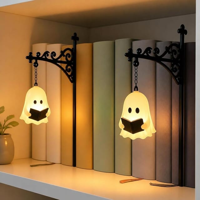 2er Pack Deko Regallampen, Retro Led Nachtlicht, Wohnzimmer Bibliothek Sanfte Leseabend