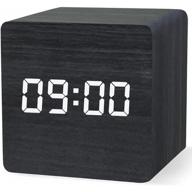 Morgen-wecker Led Digital Schwarz Sparsam, Klare Büro-uhr, Einfacher Nachttischwecker, Für Zimmer Und