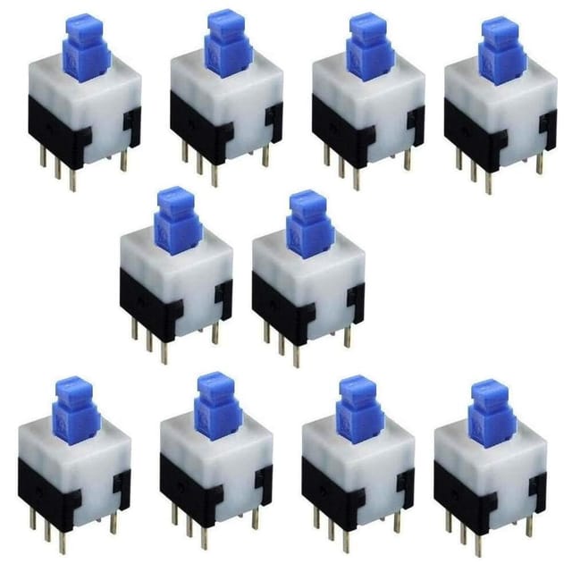 10er Mikro-drucktaster 7x7mm 6 Pin, Für Steckbrett Und Lötarbeiten, Momentaner Kontakt, Elektronik-prototyp