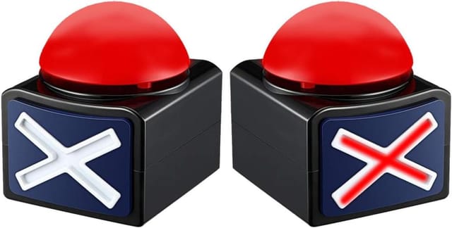 2er Pack Buzzer-knoepfe Licht Und Ton, Eltern-kind-spiel, Interaktiver Summer, Spiel-buzzer, Party Originell