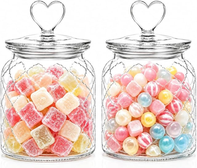 Glas Gefäß Luftdichter Deckel Herzform, Deko Aufbewahrung Küche, Marmelade Müsli Geschenk
