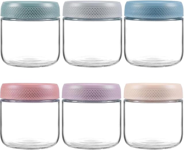 6er Pack Glas Gläser Mit Deckel, Overnight Oats Joghurt Pudding, Luftdichte Aufbewahrung Küche