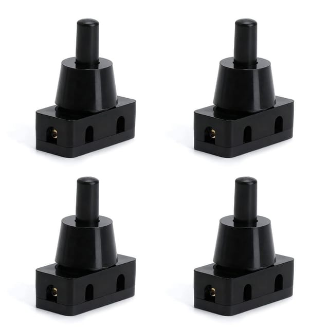 4er Drucktaster 250v 10a Ip20, Mini-einbautaster Mit Mutter, 1-polig, Für Tischleuchten Und Lampenbau