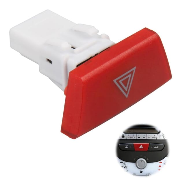 Warnblink-taste Kompatibel C1 107 Aygo 6490ng, Notfall-licht-schalter, Armaturenbrett-bedientaster