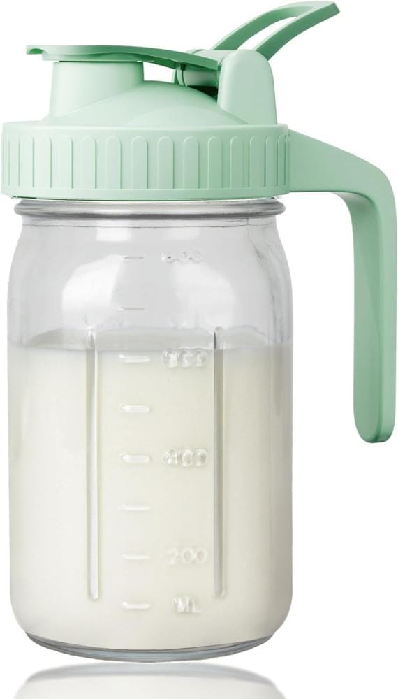 Muttermilch Krug 950ml, 100% Luftdicht Wasserdicht, Kühlschrank Aufbewahrung, Unterwegs Babyflasche