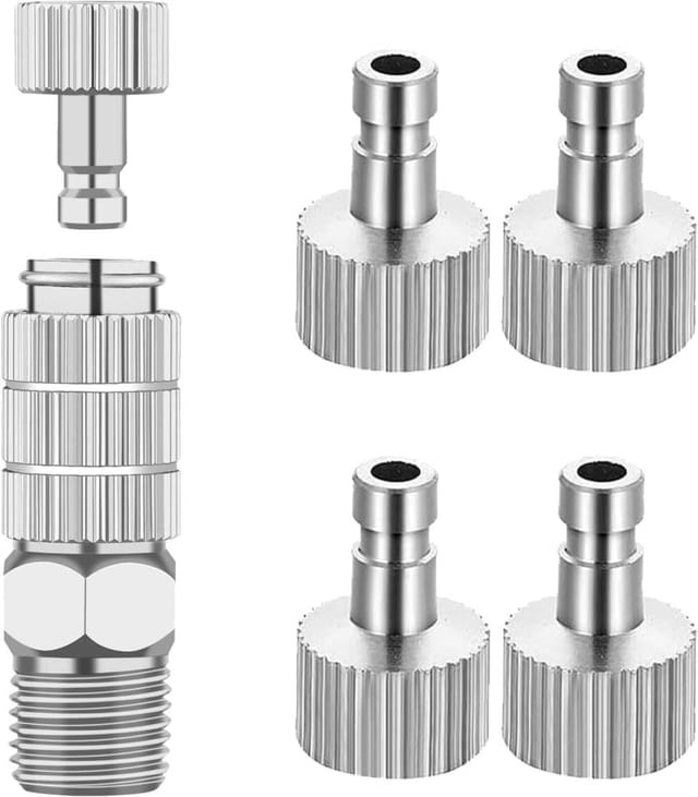 1/8 Zoll M-f Schnellanschluss Airbrush, 5 Stecker, Kompressor Pistole Hochwertig Verarbeitet