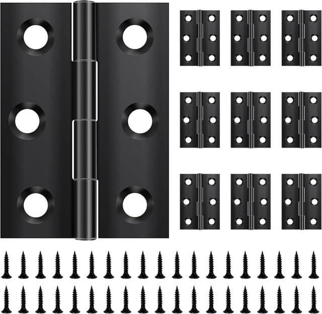 10er Pack Klappscharniere Edelstahl, 44x31x1mm, Kleiner Möbelbeschlag Kiste Schatulle