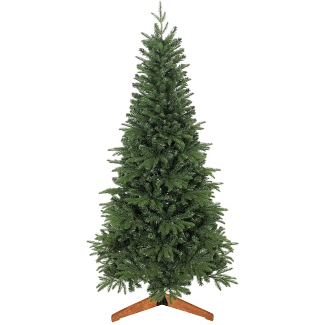 Künstlicher Weihnachtsbaum 180 Cm, 1162 Spitzen, Pvc Flammhemmend, Klappbarer Holzständer, Schmückfertig