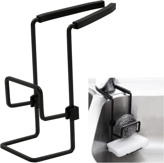 Schwammhalter Küche Hängend, Wasserdichter Metall Spülbecken Organizer, Ohne Bohren, Reinigungszubehör