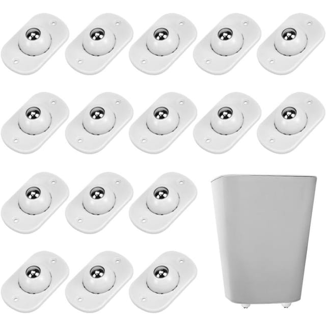16er Set Mini Klebe-rollen Drehbar 360 Grad, Selbstklebende Kunststoff-lenkrollen, Für Aufbewahrungsbox Und