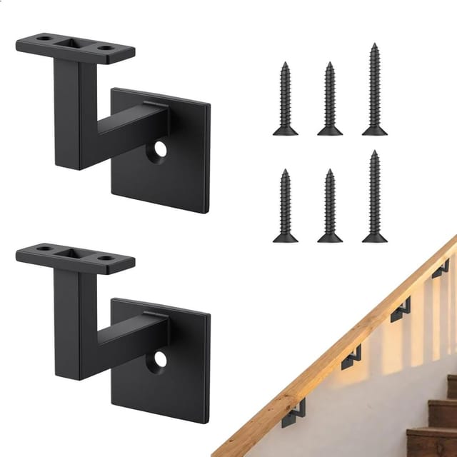 2 Treppen Handlauf Halterungen, Edelstahl Winkel Mit Befestigungsschrauben, Stabil Für Geländer