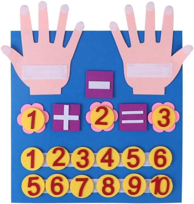 Filz Lernbrett Mathematik Montessori, Zahlen Und Operationen, Für Kleinkinder, Spielerisches Lernen