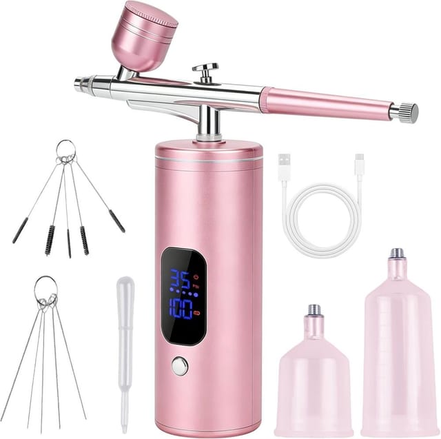 Kabelloses Airbrush Set Kompressor, Tragbar, 30 Psi Tattoo Nageldesign Mit Angenehmer Haptik