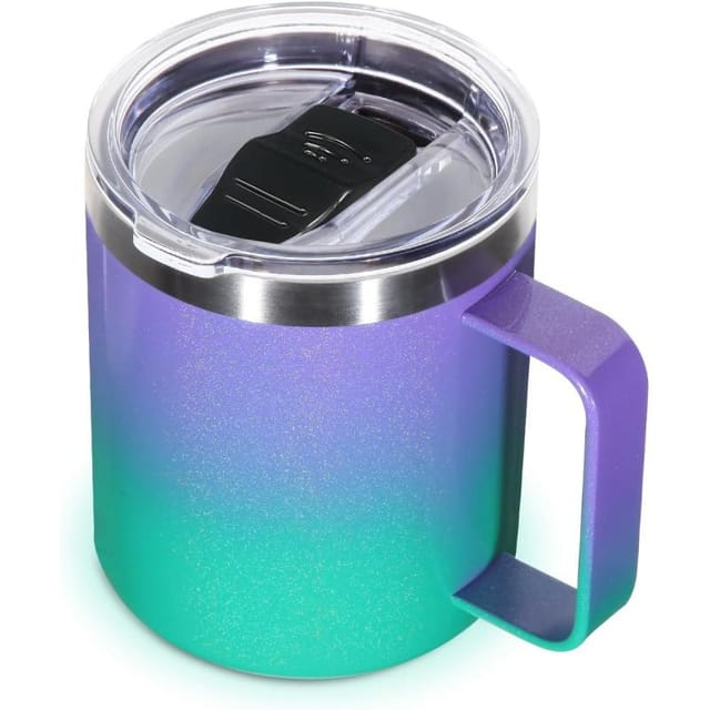 Isolier-kaffeebecher Edelstahl 414 Ml, Auslaufsicherer Deckel, Thermobecher Für Camping, Reisen, Büro Und
