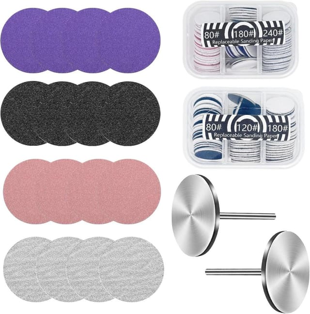120er Pack Runde Schmirgelscheiben 25 Mm, Pedikuere Verschiedene Koernung, Feilen-ersatz Diy Fusspflege