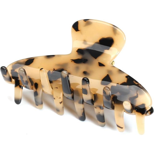 Große Haarklammer Aus Acetat Schildpattfarben, Elegante Frau, Claw-clip Halt Mittellanges Haar, Schickes
