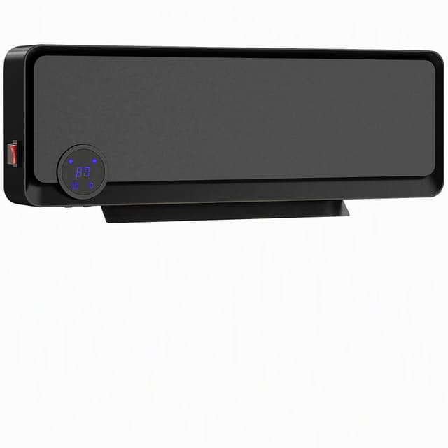 Wand-heizlüfter Oszillierend 2000 W, Keramik-heizgerät Ptc, 56x11,7x18,5 Cm, Schwarz