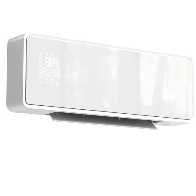 Wand-heizlüfter 1000/2000 W, Keramik-ptc Mit Fernbedienung, Timer, Schwarz, Belastbar Und Langlebig Im Tägli