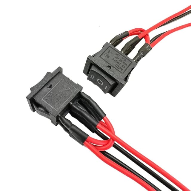 Dpdt Kippschalter 3 Stellungen 12v/250v, 2er Set, Mit Steckverbindern, Umschaltung Ein-ein-ein Schalttafel