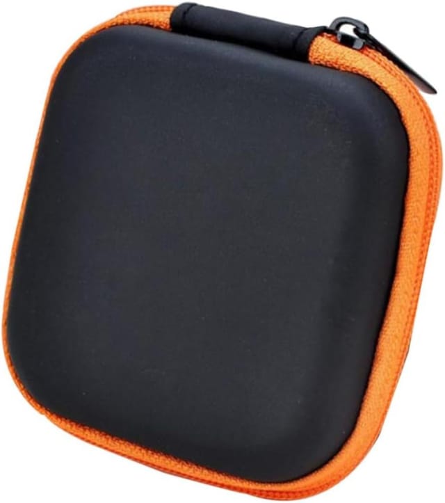 Kompakte Quadratische Eva Hartschale, Aufbewahrungsbox Für Ohrhörer Und Kabel, Orange Farbe