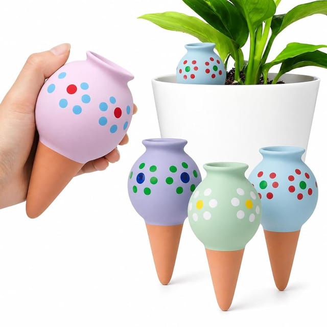 4 Olla Tontöpfe, Ökologische Automatische Bewässerung, Für Zimmer- Und Gartenpflanzen, Langlebige Töpferware