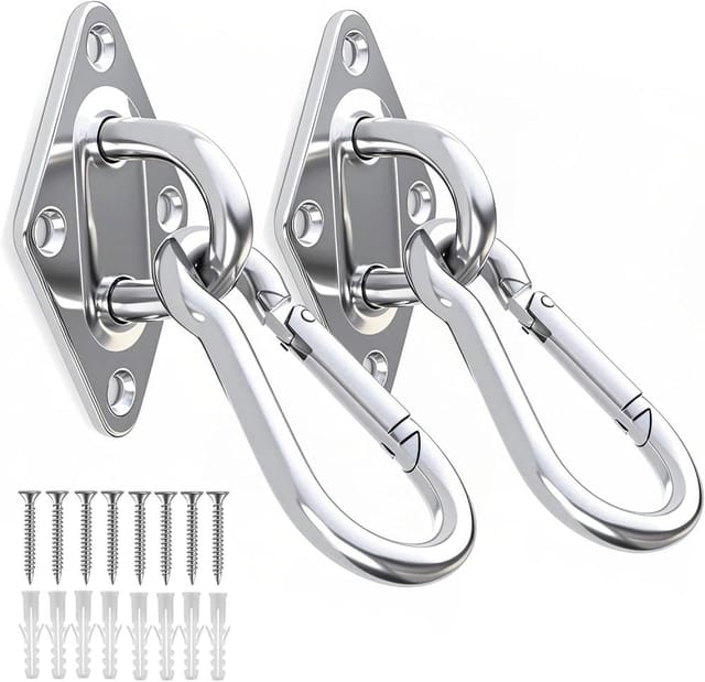 2er Pack Edelstahl Schraubhaken M10, Deckenhaken Für Schwere Lasten Ideal Für Outdoor
