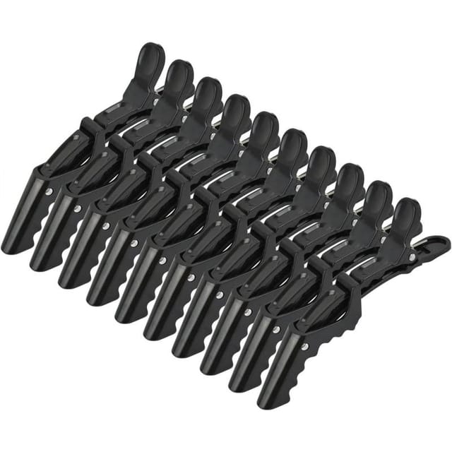 10er Set Krokodil-haarklammern Rutschfest, Friseur-clips Für Salon, Haarsträhnen-abteilen Färben Schneiden