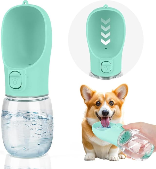 Hunde-trinkflasche 350 Ml, Portable Spaziergangs-flasche Fur Reise Und Wandern, Auslaufsicher
