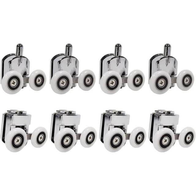 4er Set Doppelrollen Für Duschwand 25 Mm, Ersatzteile Badezimmer, Für Glasschiebetür