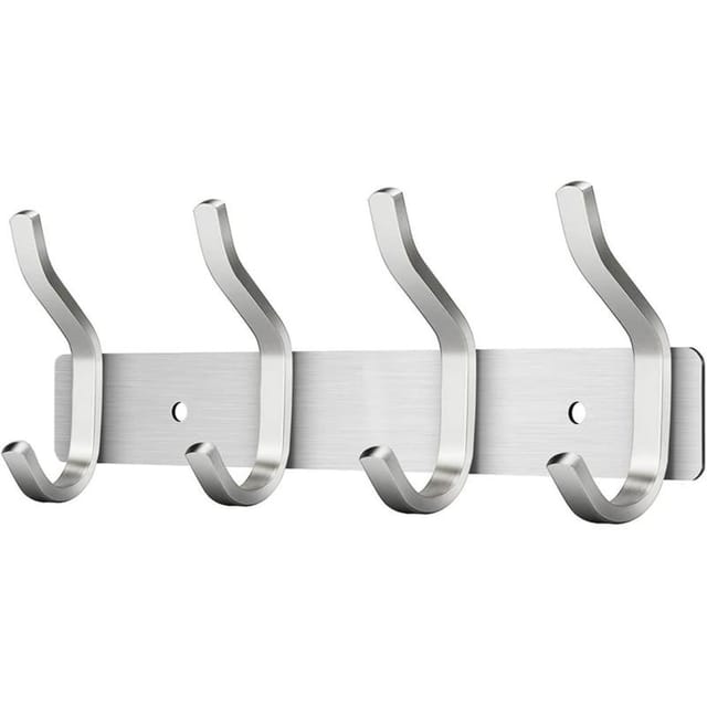 Wandgarderobe Mit 4 Haken, Leisten Für Handtücher, Mäntel Und Hüte, Flur, Schlafzimmer, Büro Und Korridor