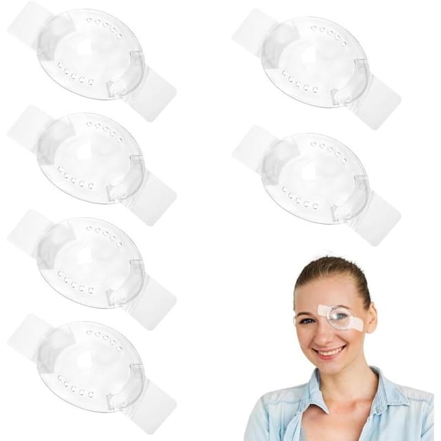 6er Set Postoperative Augenchips Transparent Belüftet Kunststoff, Medizinische Augenklappe, Schutz Wunde Und