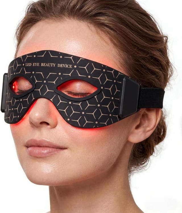 Led Augenmaske Rot Lichttherapie, Gegen Augenringe, Entspannte Augenpflege Zuhause Schönheit