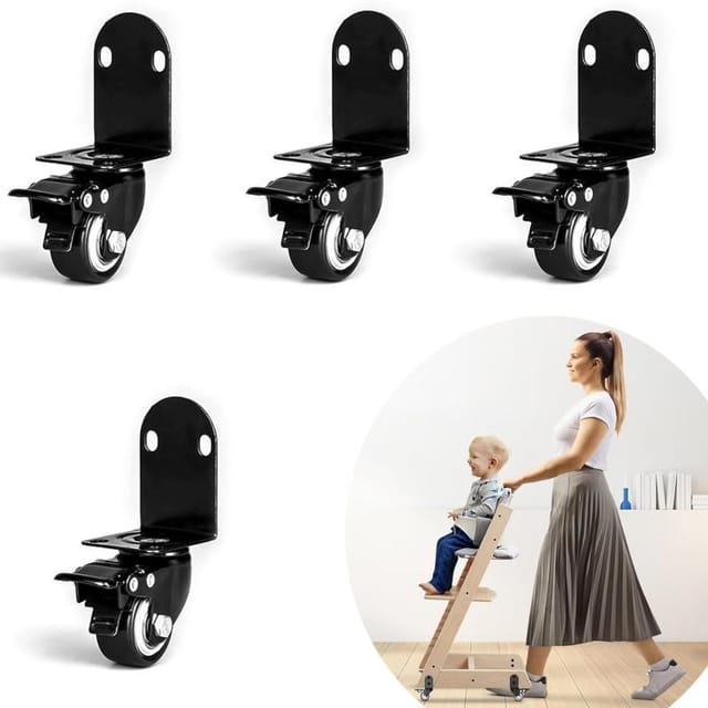 4er Set Rollen-zubehör Mit Sicherheitsarretierung Für Tripp Trapp Stuhl, Einfache 360 Grad Drehung, Mobilität