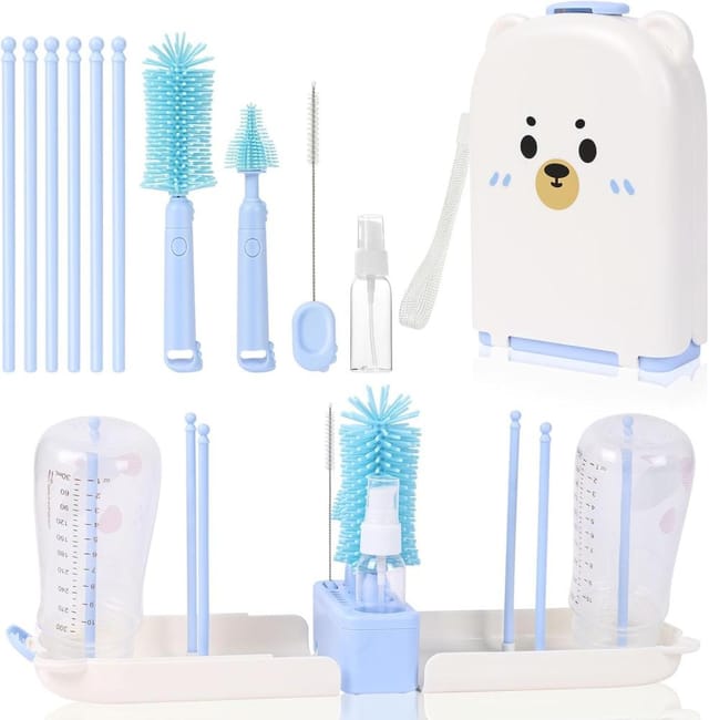 Babyflaschen Bürsten Set Silikon, Flaschenreiniger, Sauger Bürste, Bpa-frei, Für Baby Zubehör