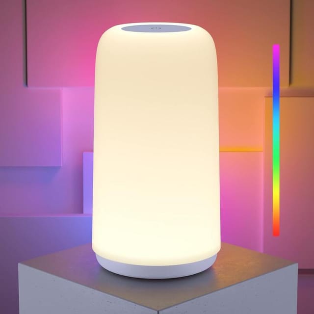 Tischlampe Dimmbar 3 Helligkeitsstufen, Sanftes Flimmerfreies Licht, Schlankes Design Nachttisch Wohnzimmer