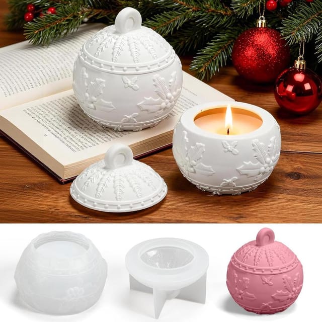 Silikonformen Weihnachtskerzen, Gips Epoxidharz, Schneeflocke Schmuckkasten Diy Fest Deko Geschenk
