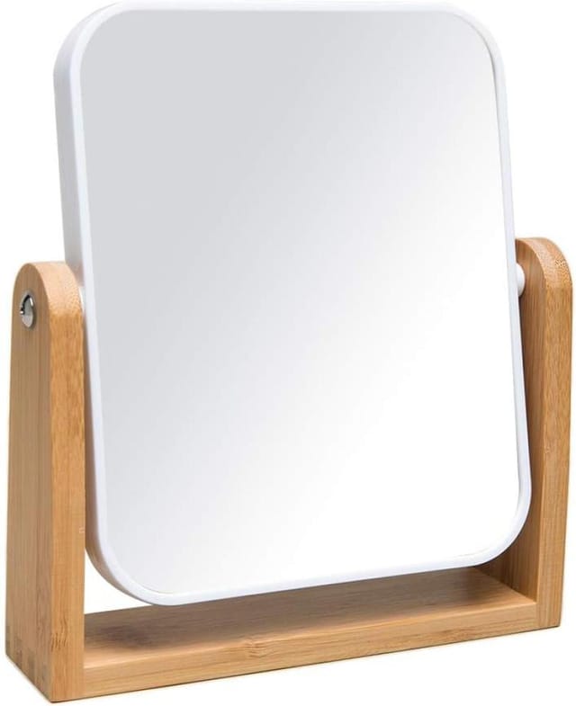 Kosmetikspiegel Vergroessernd Doppelseitig 1x 2x, 360 Grad Drehbar, Schminken Rasieren, Badezimmer Wand