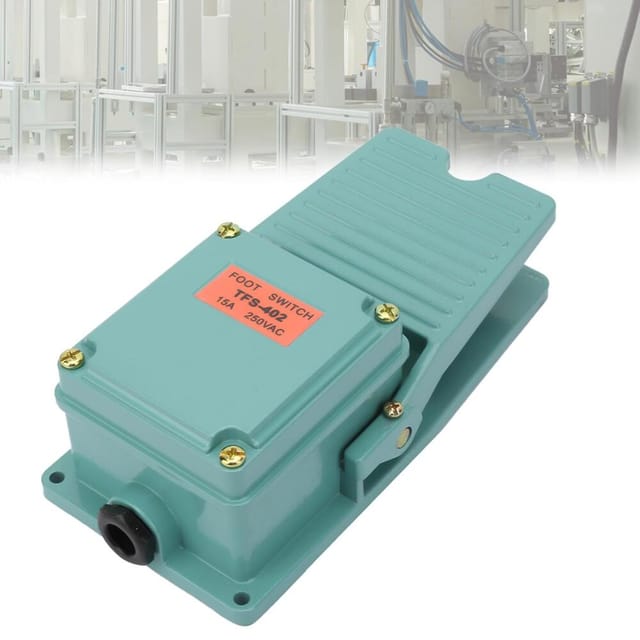 Aluminium-fußpedal Ac 250v 15a 1no 1nc, Momentane Rutschfeste Kontakte, Robuste Industriesteuerung