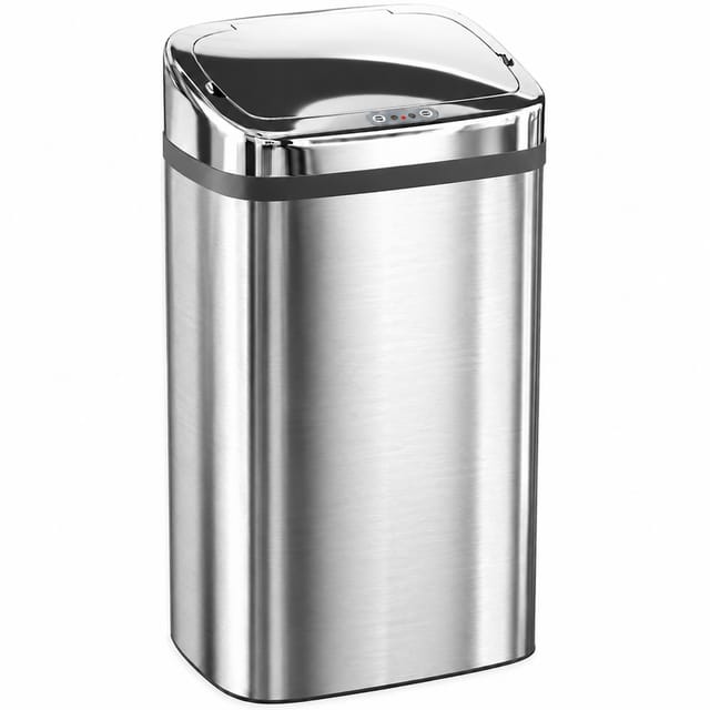 Mülleimer Mit Sensor 30 L Edelstahl Automatik-abfalleimer Küche Infrarot Silber Modern