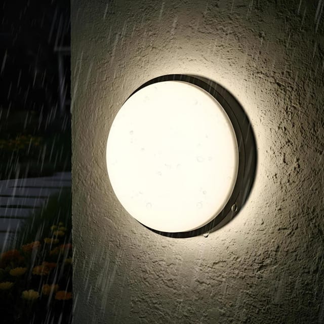 Led Wandleuchte 14w Wasserdicht, Ip54 Außen Und Badezimmer, Dunkles Finish, Moderne Flur Beleuchtung