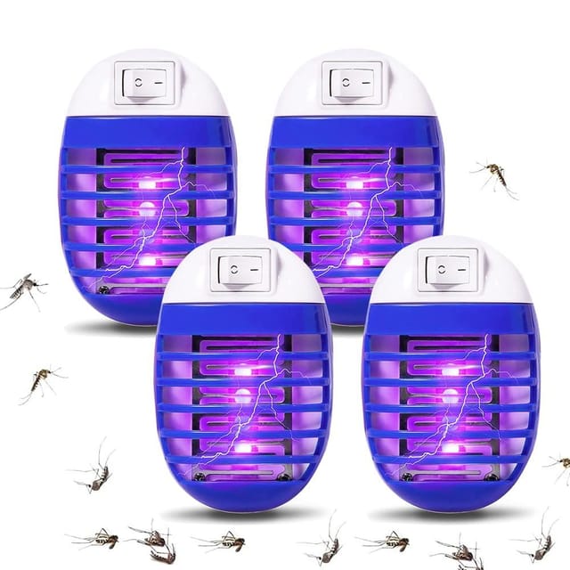 4er Pack Elektrische Fliegenvernichter, Innen Fliegenfalle, Anti Mücke Uv Lampe Leise