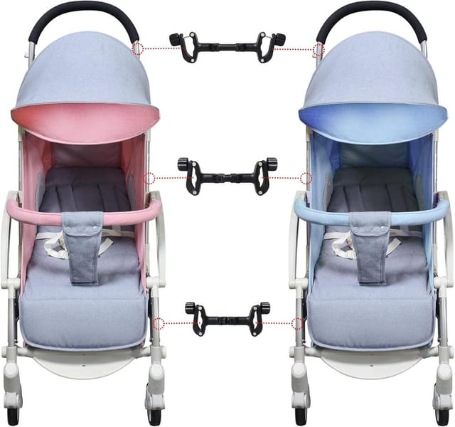 3er Pack Universelle Kinderwagen-connector Baby, Sicherheit Tragbar, Zwillingswagen, Verstellbar Befestigung