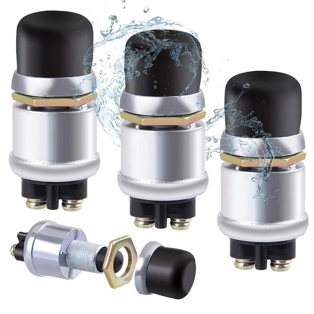 3er Wasserdichte Start-drucktaster 12v 20a, Momentaner Kontakt, Ein-aus, Für Auto Und Motorrad Anlasser