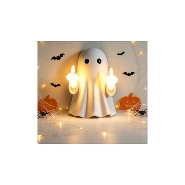 Geist-figur Nachtlicht Halloween, Led Geister-lampe Lustig, Leuchtende Tischdeko Für Schlafzimmer Und